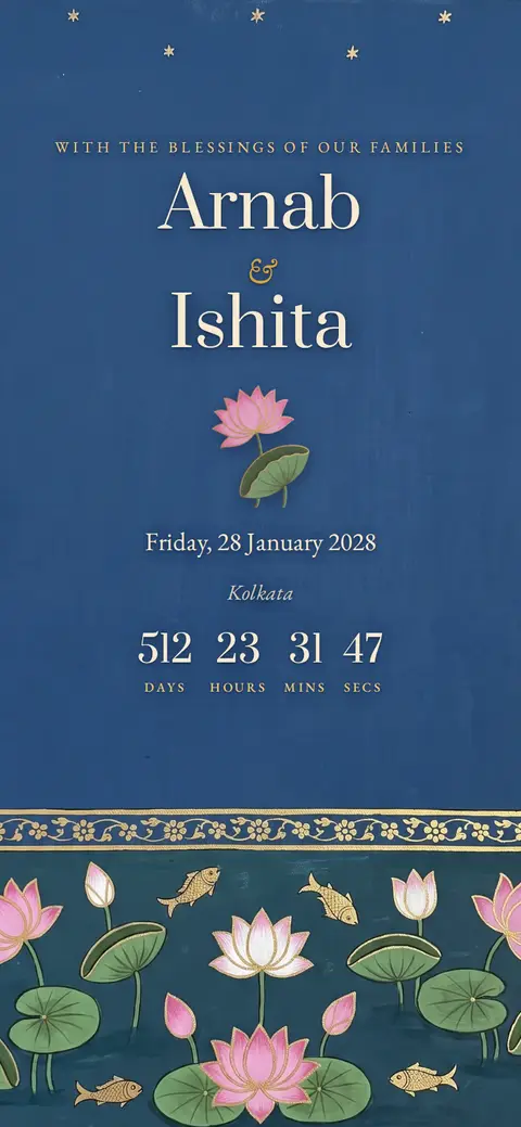 Live preview of the Nathdwara wedding invitation demo